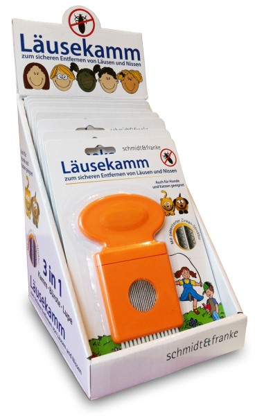 Läusekamm 2 Farben, 3 in 1, Kamm / Bürste / Lupe